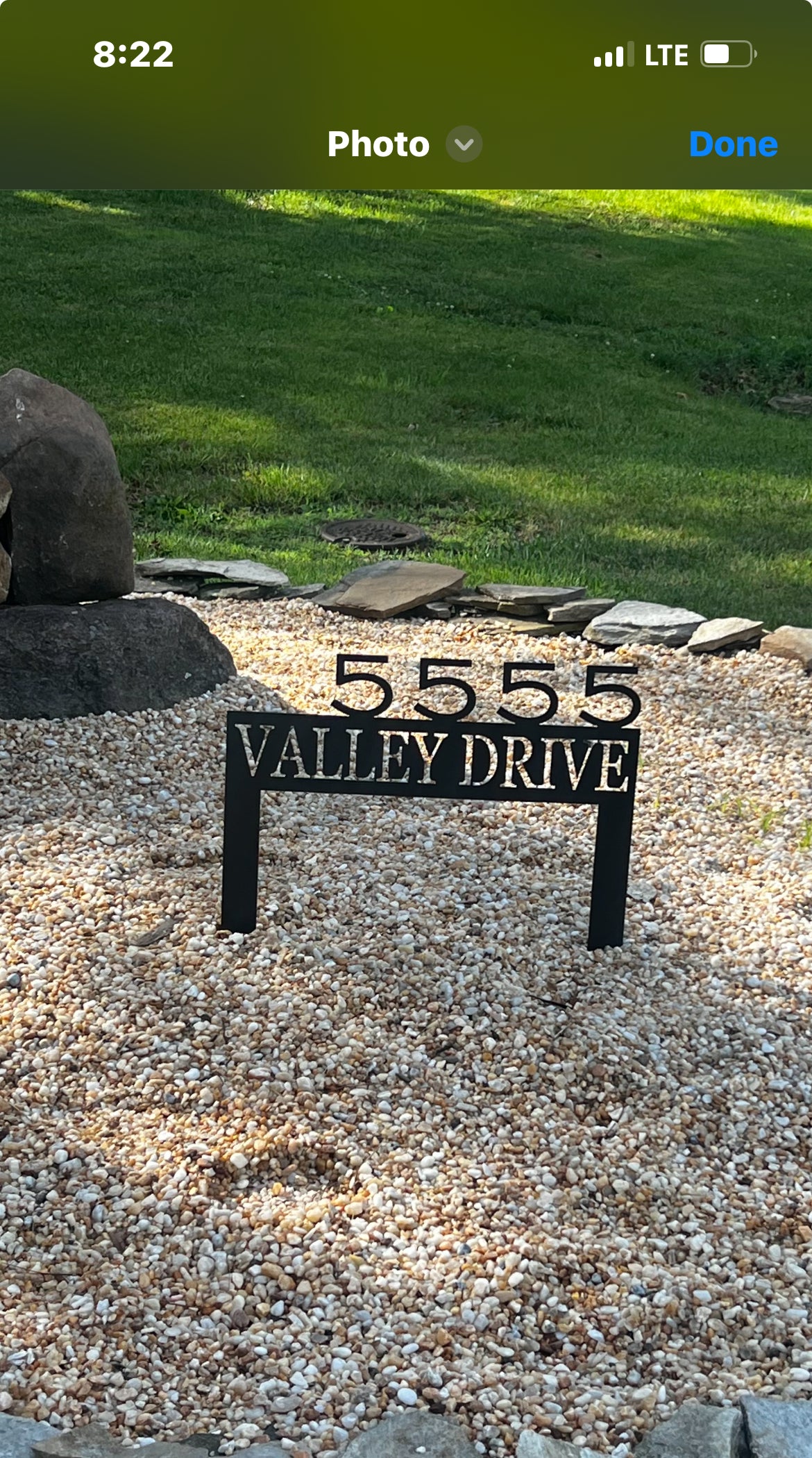 Custom Steel Address sign