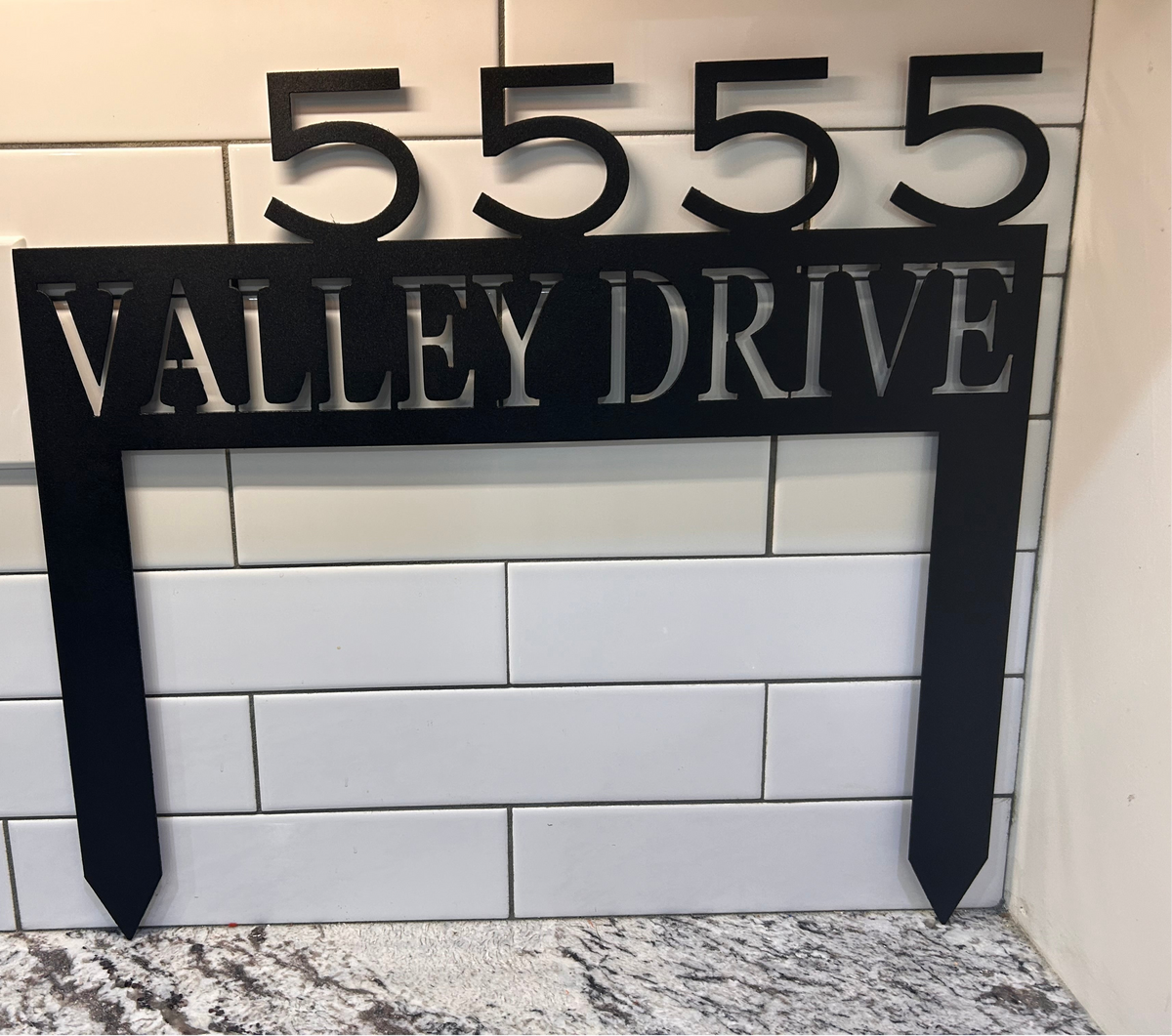 3314 Address Sign Custom Steel Address sign – State Line Design