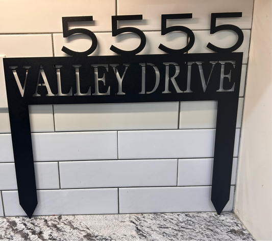 Custom Steel Address sign